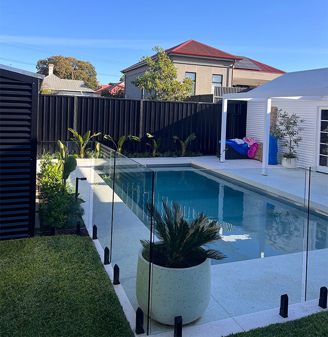 adelaide landscaper completed redesign for pool and garden area